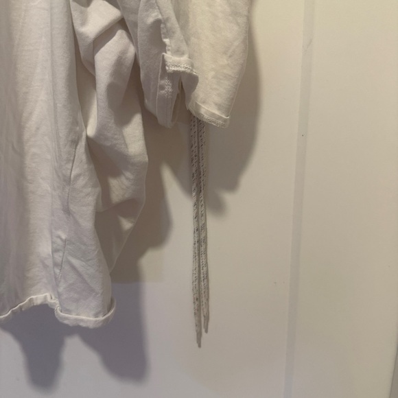 Zara White Ruched Sleeve Top – Size M (USA) - Picture 4 of 9